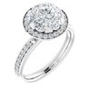 Platinum 1.33 CTW Diamond Engagement Ring Ref 4102387